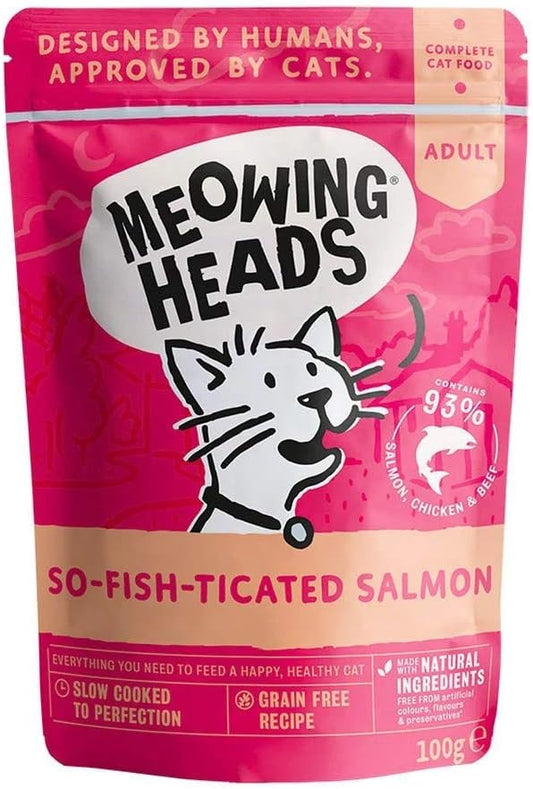 Meowing Heads So-fish-ticated Salmon Pouch (Formally Purr-Nickity) - ( 100g x 10 )