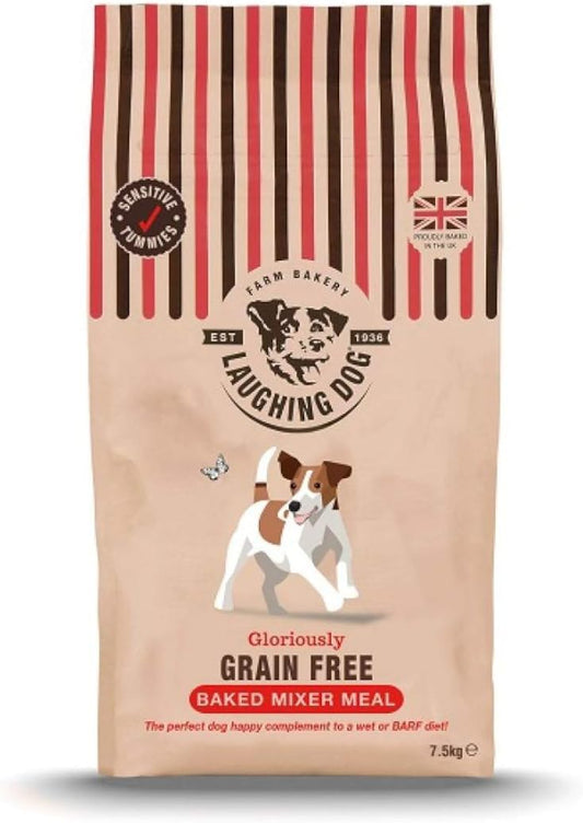 Laughing Dog - Grain Free Dry Dog Food Mixer Meal, Naturally Baked Dry Dog Food with No Artificial Colour 7.5kg