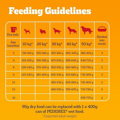 PEDIGREE Complete Junior/Puppy Dry Dog Food Poultry and Vegetables - 12kg