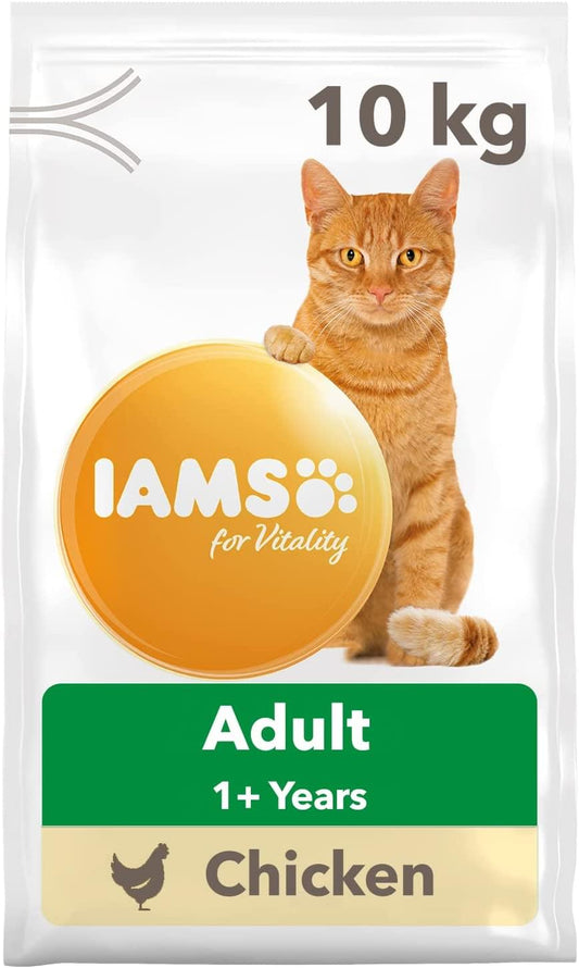 IAMS Complete Dry Cat Food for Adult 1+ Cats with Chicken 10 kg