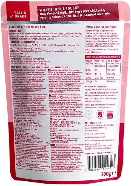 Barking Heads Beef Waggington ( 300g x 10 )