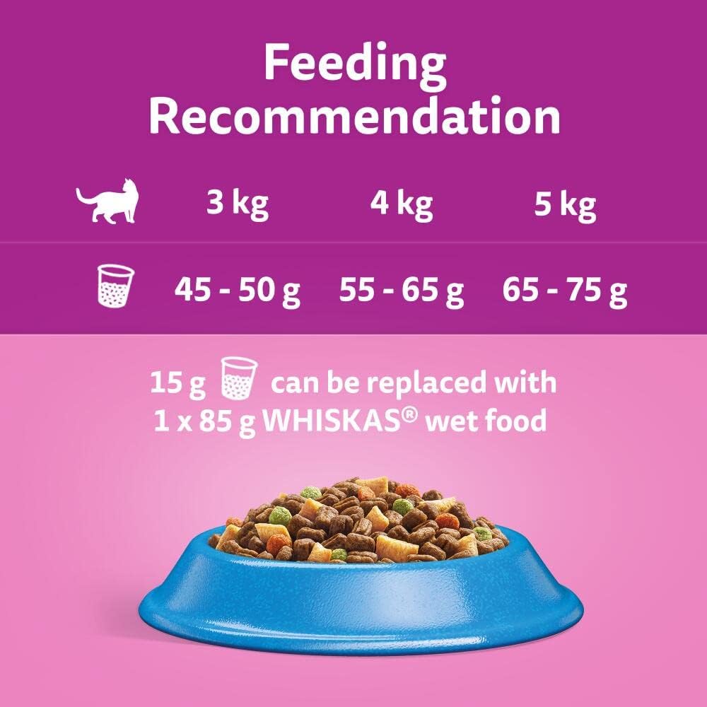 Whiskas 1+ Tuna 7kg Bag, Adult Cat Dry Food Tuna