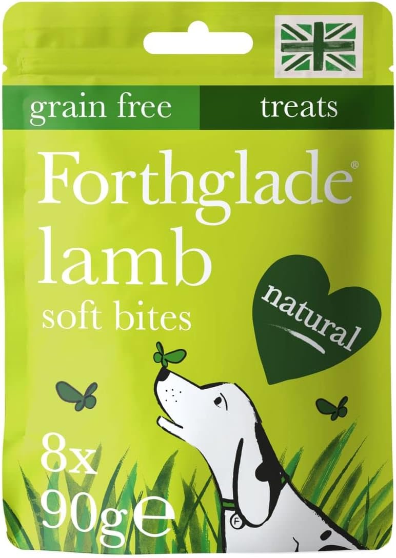 Forthglade Natural Dog Treats - Grain Free Soft Bites Lamb Treats (8 x 90g)