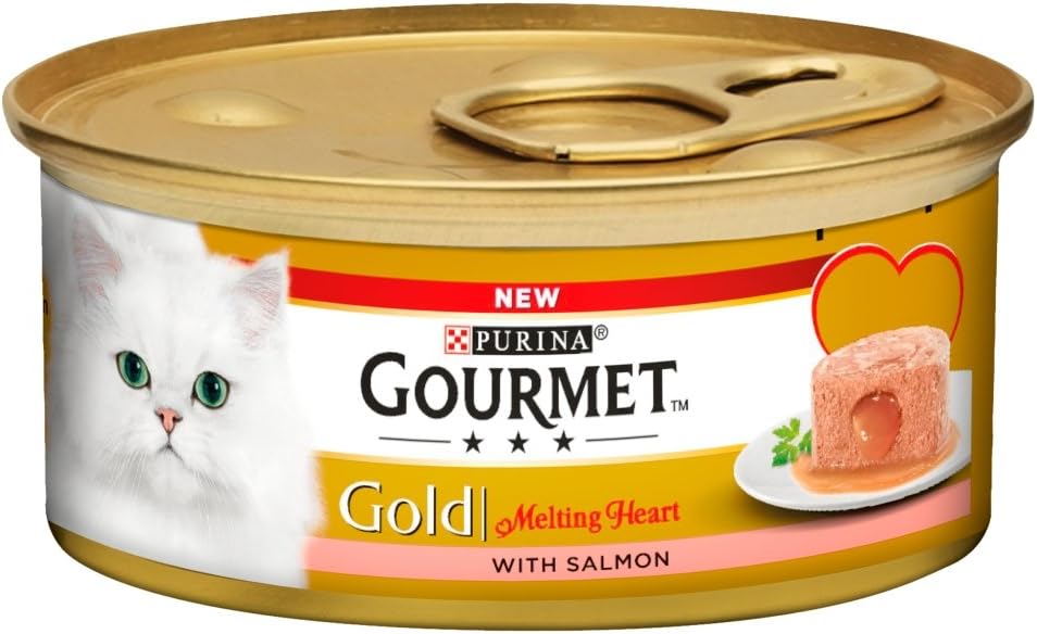 "Purina Gourmet Gold Melting Heart Chicken, 85g Delight for Discerning Cats"