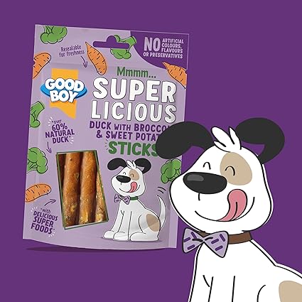 Good Boy Superlicious Duck, Sweet Potato & Brocoli Sticks (70g x 14)