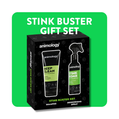 Animology Stink Buster Set - Shampoo & Spray - Gift pack for Dog Lovers