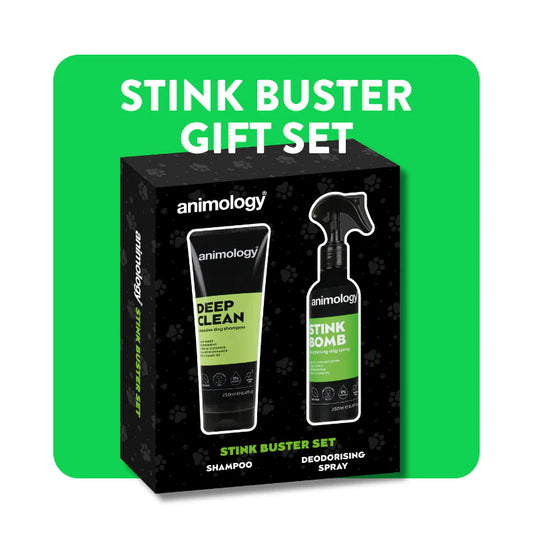 Animology Stink Buster Set - Shampoo & Spray - Gift pack for Dog Lovers
