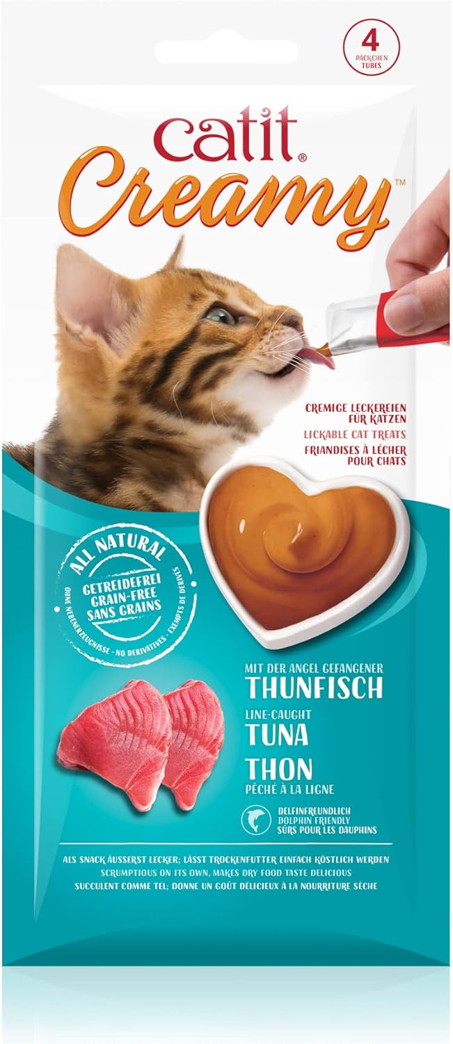 Catit Creamy Tuna Treats , Cat treats (4 Pk , 10g x 5)