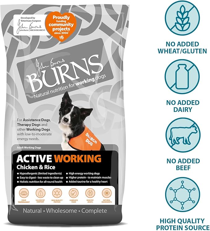 Burns Active Working Chiken and Rice - 12kg