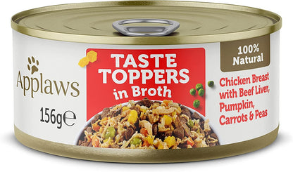 Applaws Dog Tin Chicken Breast with Beef Liver and Vegetables, 12 x 156g