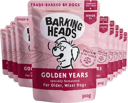 Barking Heads Wet Dog Food for Senior Dogs - Golden Years - Free-Run Chicken & Salmon - No Artificial Flavours - Grain-Free Recipe with Optimal Protein...