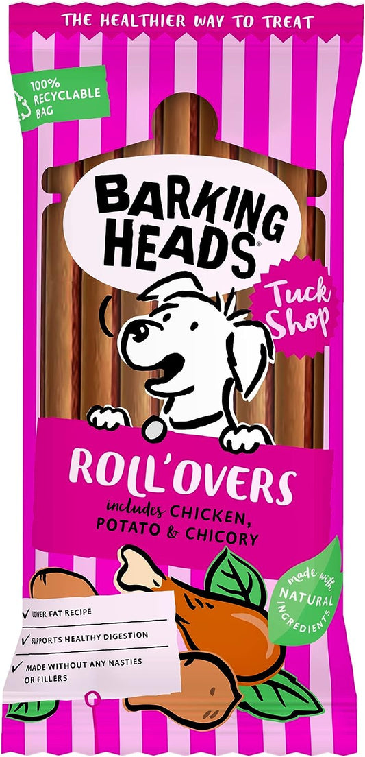 Barking Heads Treats , Tuck Shop Roll'overs 150g x 12