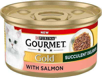 Gourmet Gold Succulent Delights Salmon Wet Cat Food ( 85g x 12 )