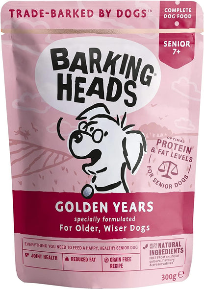 Barking Heads Wet Dog Food for Senior Dogs - Golden Years - Free-Run Chicken & Salmon - No Artificial Flavours - Grain-Free Recipe with Optimal Protein...