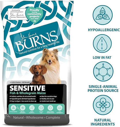 Burns Sensitive Fish and Wholegrain Maize - 6kg