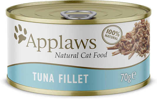 Applaws 100% Natural Wet Cat Food With Tuna Fillet 24 x 70g Tins