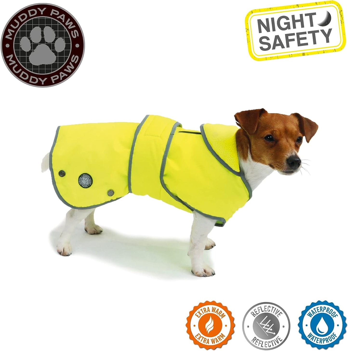 Ancol Muddy Paws All Weather Stormguard Coat . Hi-Vis