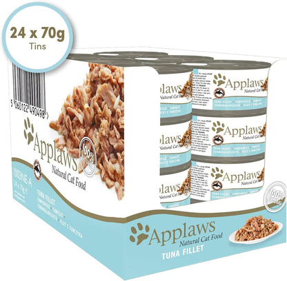 Applaws Natural Wet Kitten Food, Tuna in Jelly Tin, 70g (Pack of 24)