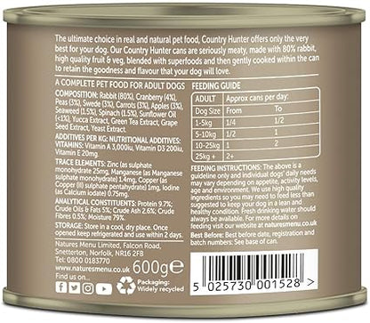 Country Hunter 80% Rabbit with Superfoods - ( 600g x 6 )