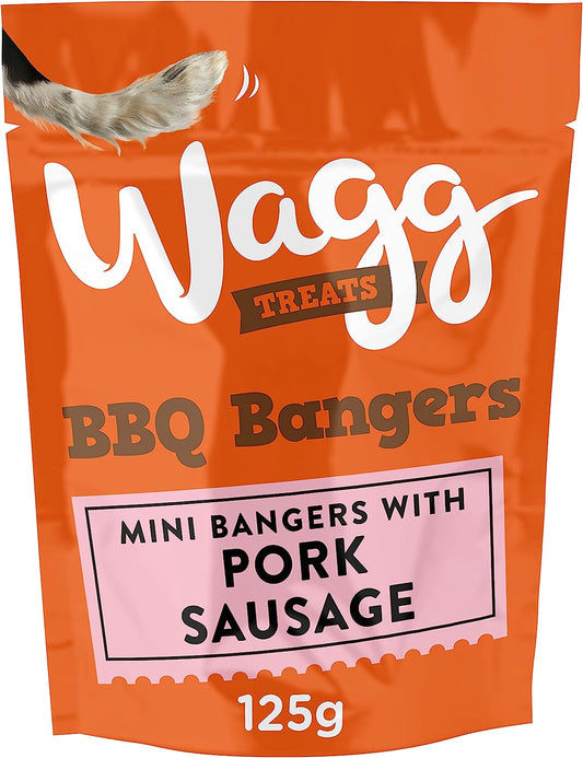 Wagg BBQ Bangers Dog Treats 125g, pack of 7