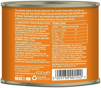 Country Hunter 80% Salmon & Chicken with Superfoods - ( 600g x 6 )
