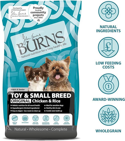 Burns Adult Small Toy Breed Dry Dog Food - 6kg