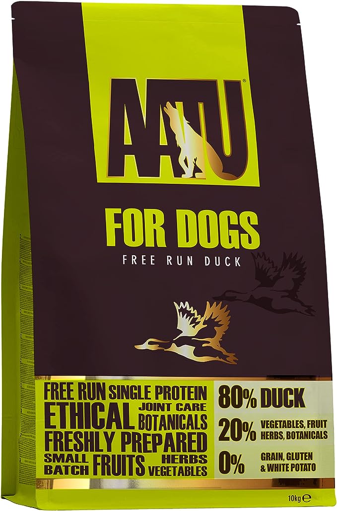 AATU 80/20 Dry Dog Food - Duck 10kg - High Protein Grain Free Recipe with No Artificial Ingredients