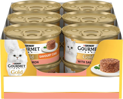 Gourmet Gold Savoury Cake Salmon - ( 85g x 12 )