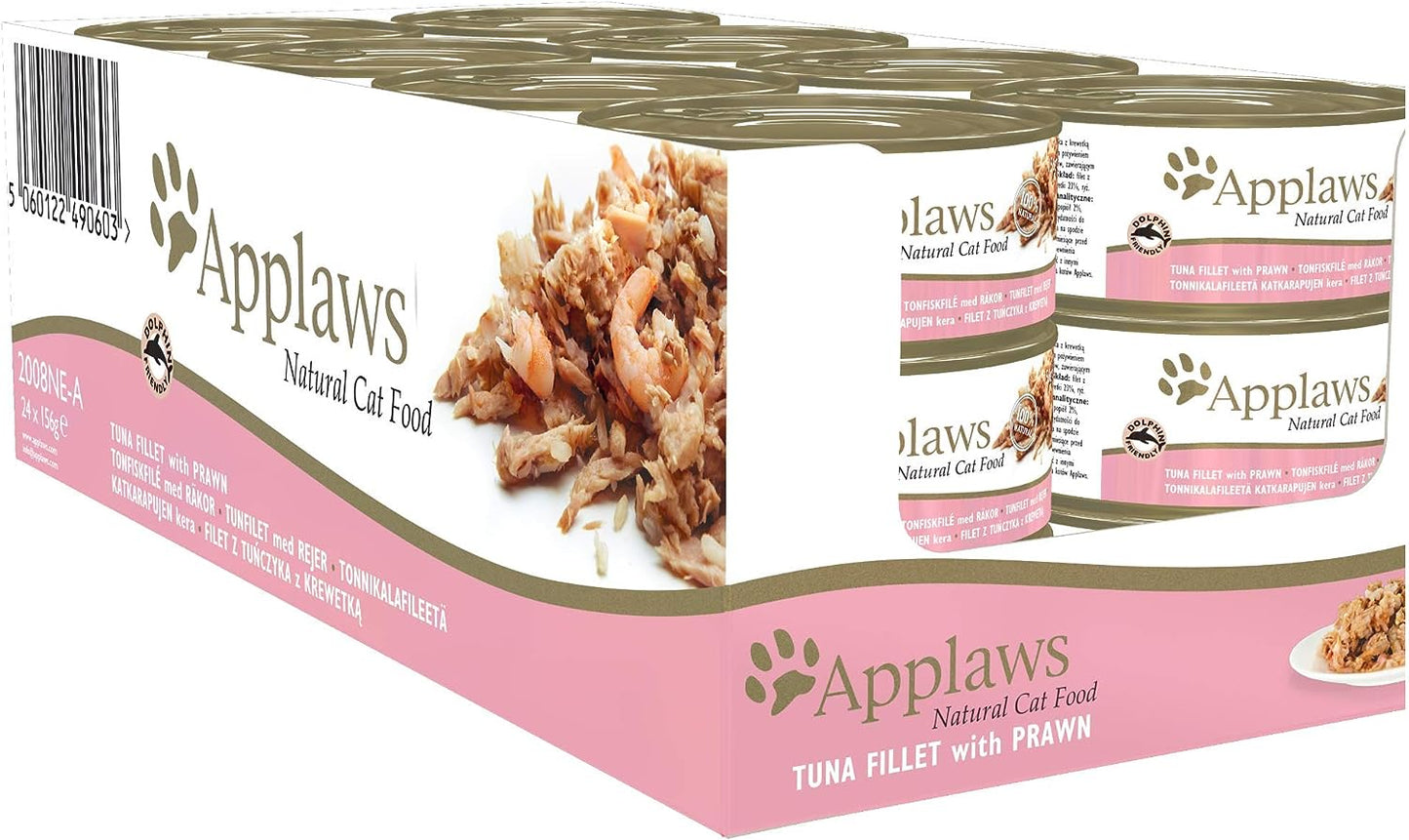 Applaws 100% Natural Wet Cat Food: Tuna Fillet with Prawn