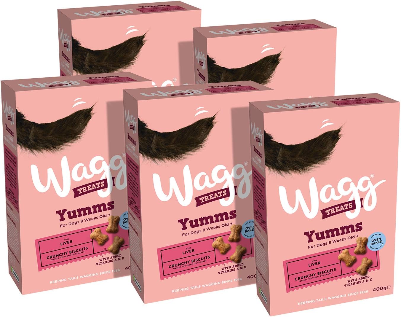 Wagg Yumms Liver Dog Treats, 400 g (Pack of 5)