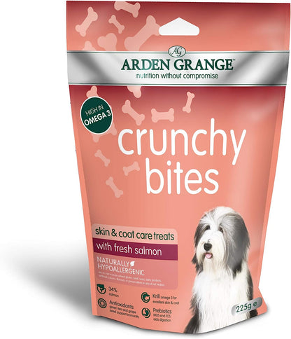 Arden Grange Crunchy Bites Salmon Dog Food, 225 g