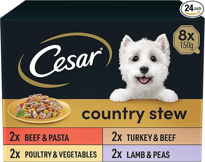 Cesar Country Wet Dog Food Stew Special Selection 8 Pack, 150g