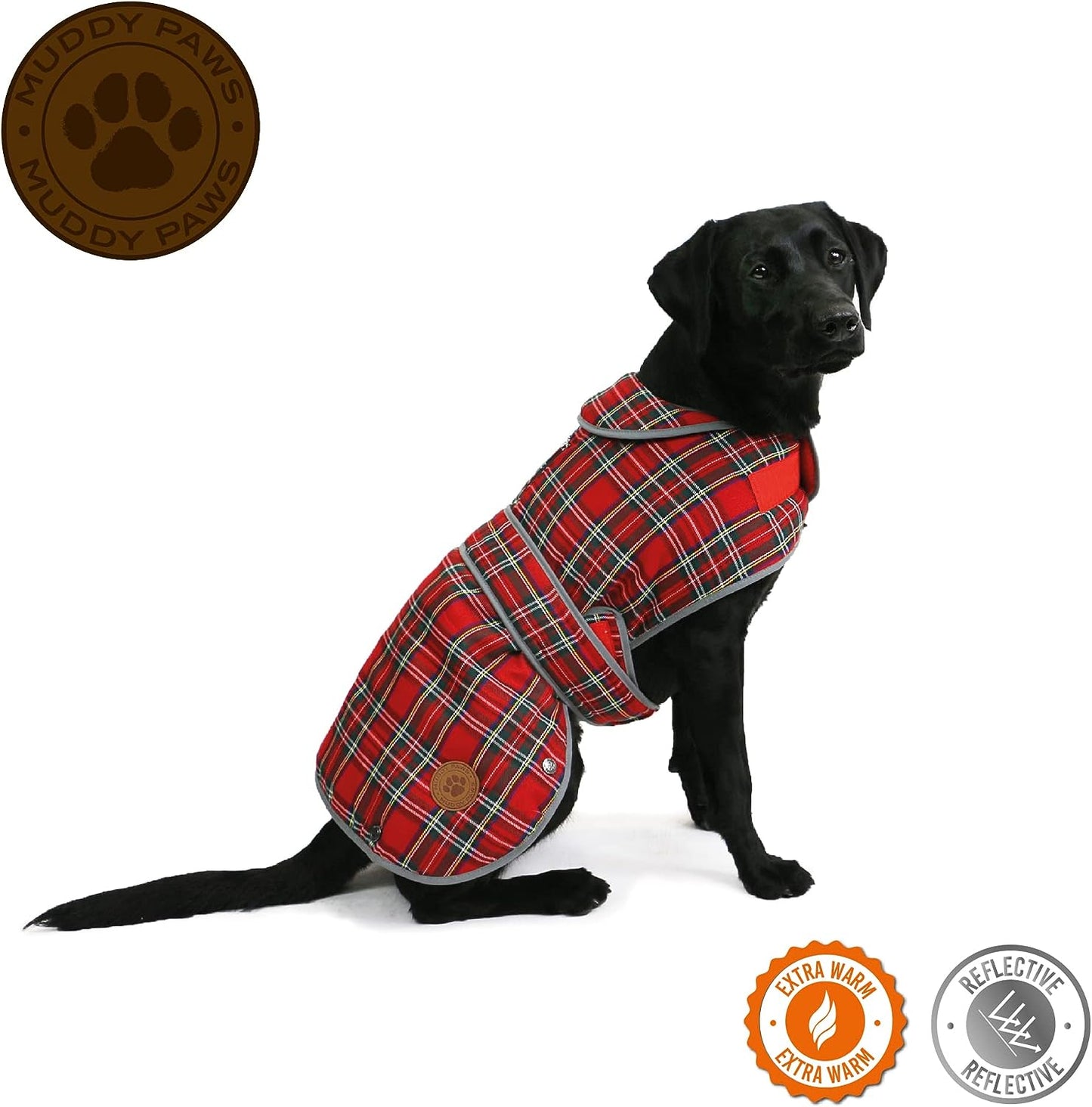 Ancol Muddy Paws Highland Tartan Dog Coat large. Length 50cm