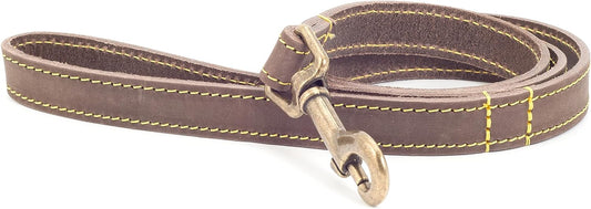 Ancol Timberwolf Leather Dog Lead, 1 m, Sable