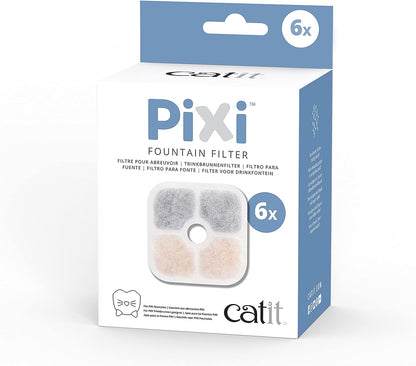 "Catit PIXI Cat Drinking Fountain Filter: Elevate Your Cat's Hydration with Triple Action Water Filtration"