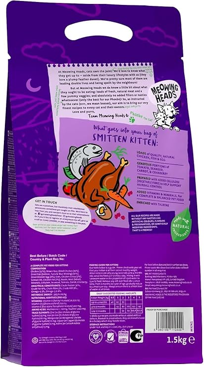 Meowing Heads Smitten Kitten (Formally Kittens Delight) - ( 1.5kg x 4 )