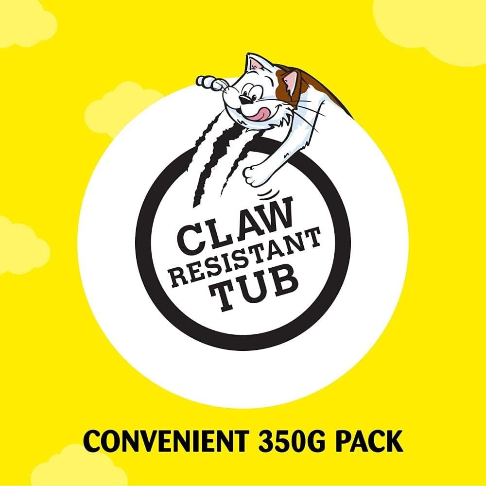 Dreamies Mega Tub Adult 1+ Cat Treats with Tuna Tub (350g x 2)