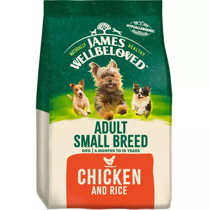 James Wellbeloved Adult Small Breed Dry Dog Food Chicken & Rice - 1.5kg