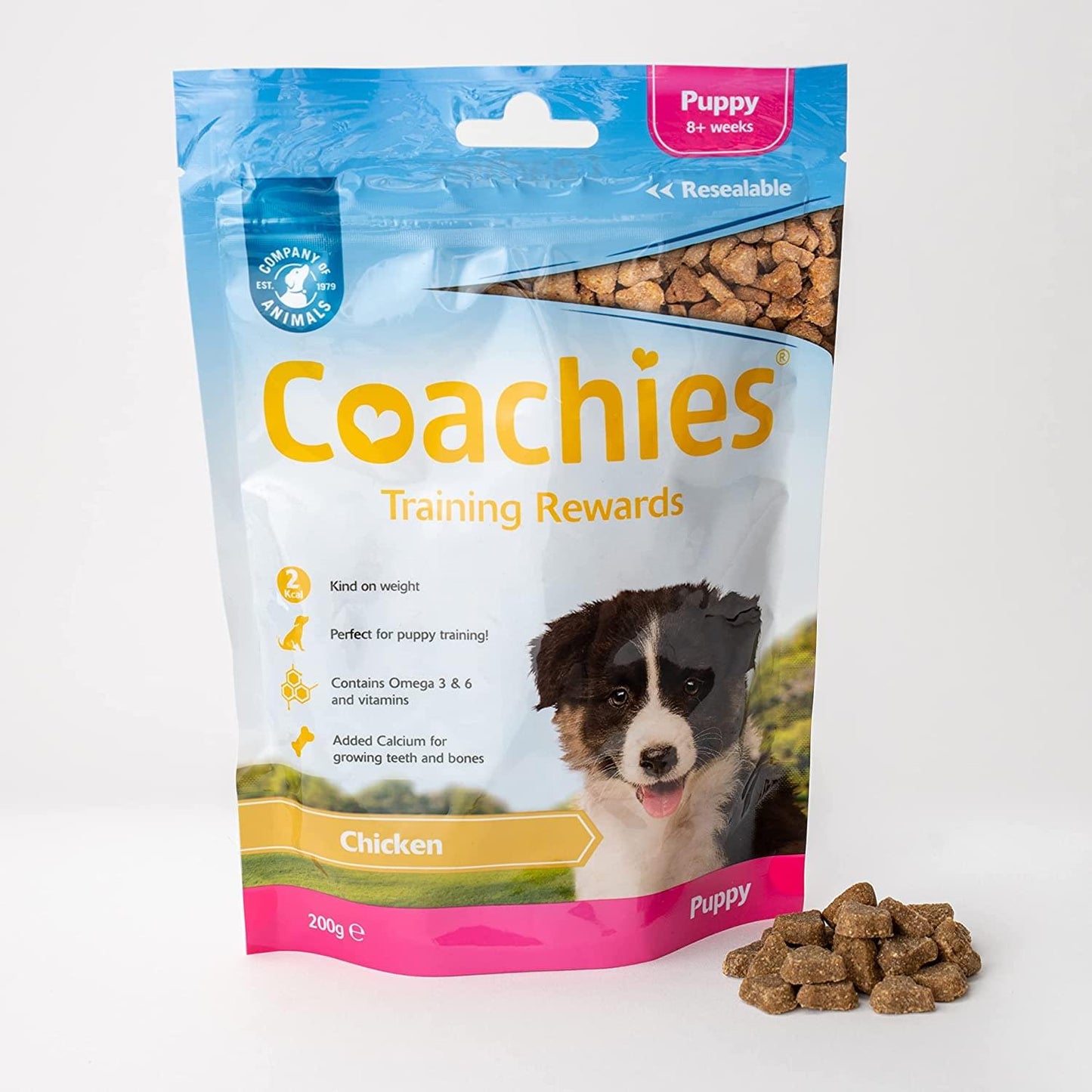 COACHIES Puppy Training Treats 200g, Chicken Flavour, Semi-Moist Low Calorie Dog Training Treat Reward, Soft & Healthy Treats, Perfect to use with...