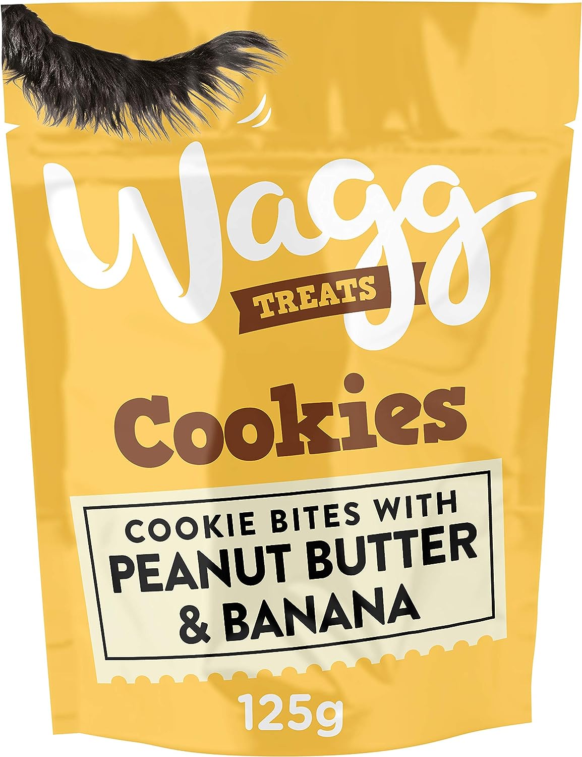 Wagg Peanut Butter Banana Cookie Dog Treats 125g, pack of 7