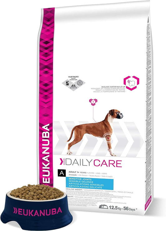 Eukanuba Dry Dog Food Daily Care Adult Sensitive Joints, Chicken, 12.5 kg