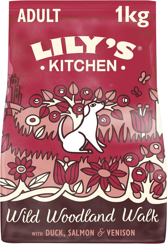 Lily's Kitchen Natural Adult Dry Dog Food Duck Salmon & Venison Grain-Free Recipe 4 x 1kg