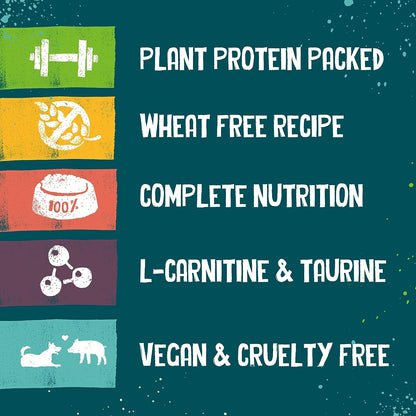 Vegan puppy food from Benevo. Complete dry puppy food, wheat free, large and small breed. Holistic & non-gm dried kibble for puppies 10kg