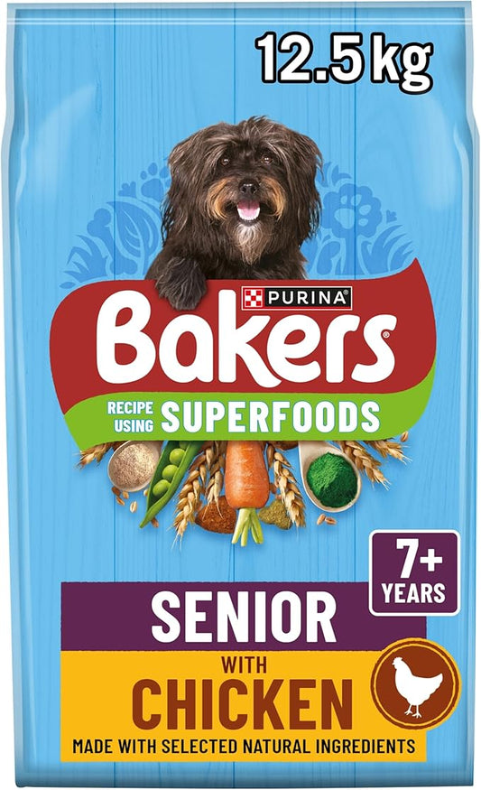 Bakers Complete Senior Bites 7 Plus Chicken - 12.5 kg