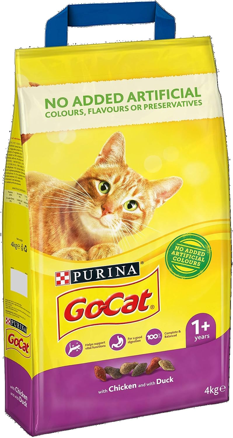 Elevate Your Cat's Pleasure with Go-Cat Chicken and Duck Dry Cat Food