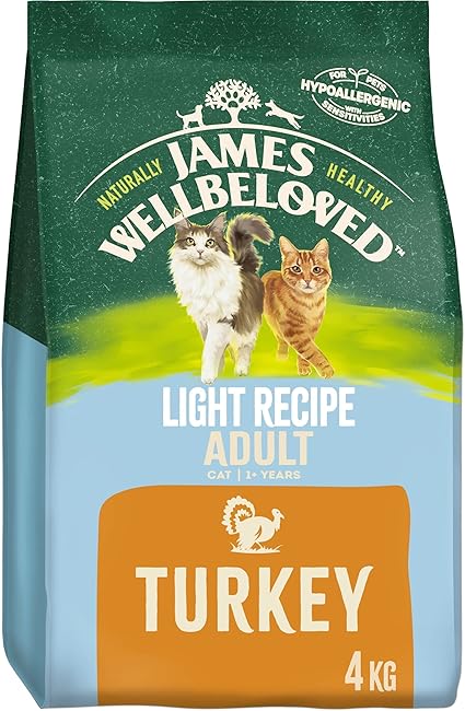 James Wellbeloved Light Adult Dry Cat Food Turkey - 4kg