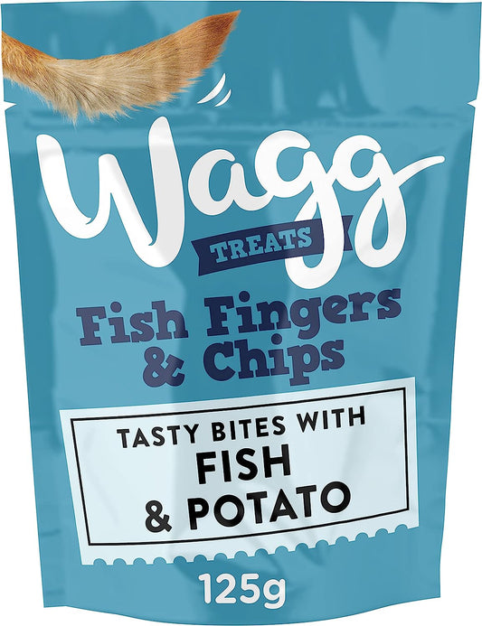 Wagg Dog Treats Fish Fingers & Chips Dog Treats 125g, pack of 7