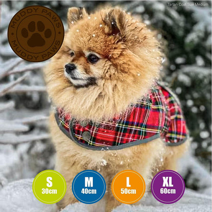 Ancol Muddy Paws Highland Tartan Dog Coat large. Length 50cm