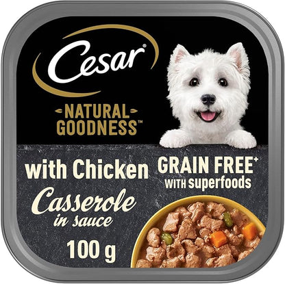CESAR NATURAL GOODNESS Grain Free Dog Food Casserole with Chicken ( 100g x 16 )