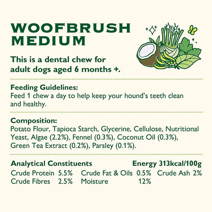 Lily's Kitchen Woofbrush Dental Chew - Natural Dental Sticks for Medium Dogs